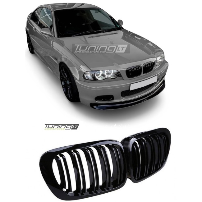For BMW E46 coupe / cabrio Performance front grille, black