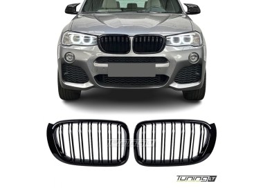 Performance kidney grille for BMW X3 F25 LCI / X4 F26, glossy black 