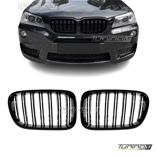 Performance kidney grille for BMW X3 F25 (11-14), glossy black 
