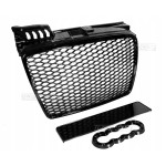 RS-style front grille for Audi A4 B7 (05-08), glossy black