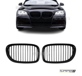 Kidney grille for BMW F01 / F02 (08-15), glossy black 