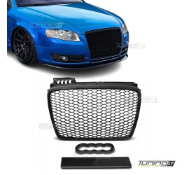 RS-style front grille for Audi A4 B7 (05-08), matte black