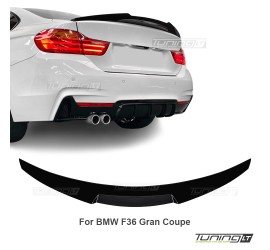 CSL design trunk spoiler for BMW F36, glossy black