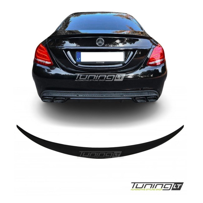 For Mercedes-Benz W205 sedan trunk spoiler, glossy black