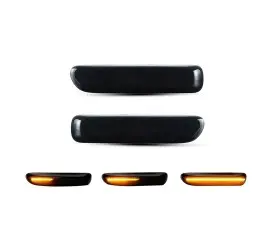 Sequential LED side indicators for BMW E46, black