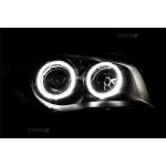 Headlights with white angel eyes DEPO V2 for BMW E81 / E82 / E87 / E88 (04-11)
