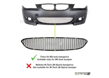 Central lower grille for BMW E60 / E61 (03-10) M5 style bumper