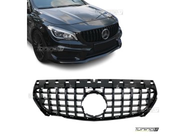 Front grille for Mercedes CLA C117 (13-16), glossy black