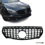 Front grille for Mercedes CLA C117 (13-16), glossy black