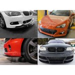 Universal support bar for bumper spoilers / splitters, set of 2, red