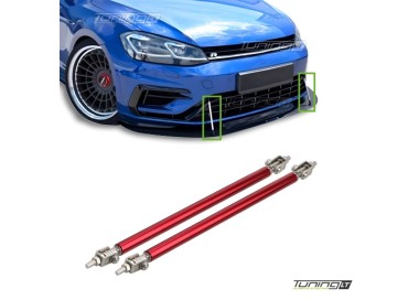 Universal support bar for bumper spoilers / splitters, set of 2, red
