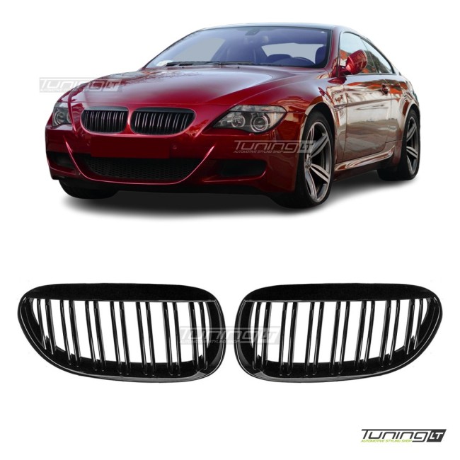 Performance kidney Grille for BMW E63 / E64, glossy black 