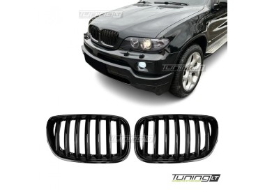 Kidney Grille for BMW X5 E53 LCI (04-06), glossy black
