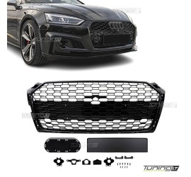 RS-style front Grille for Audi A5 / S5 B9 (16-20), glossy black