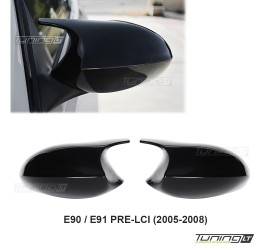 M style Mirror Caps set for BMW E90 / E91 (05-08), glossy black