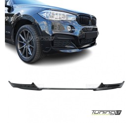 Performance front Bumper Spoiler for BMW X6 F16, glossy black