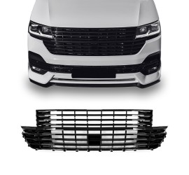 Front badgeless Grille for VW T6.1 (19-), glossy black