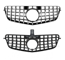 GT R Panamericana style Front Grille for Mercedes W212 (09-13), chrome + black