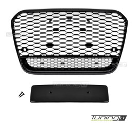 RS-style Front Grille for Audi A6 C7 (11-14), glossy black