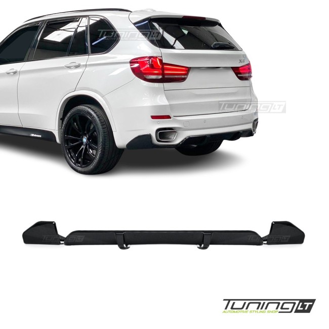 Performance rear bumper Diffuser for BMW X5 F15, glossy black