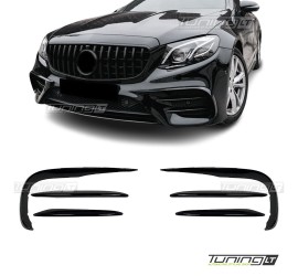 Front bumper Trims for Mercedes W213 / S213 / C238 / A238, glossy black 