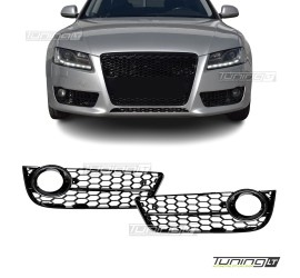 RS-style Fog light Grille / Covers for Audi A5 B8 (07-11) with standard bumper