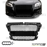 RS išvaizdos priekinės grotelės skirtos Audi A3 / S3 8P facelift (08-12), juodos blizgios