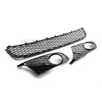 Lower Grille set for VW Golf MK6 front standard bumper, glossy black