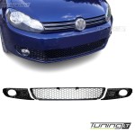 Lower Grille set for VW Golf MK6 front standard bumper, glossy black