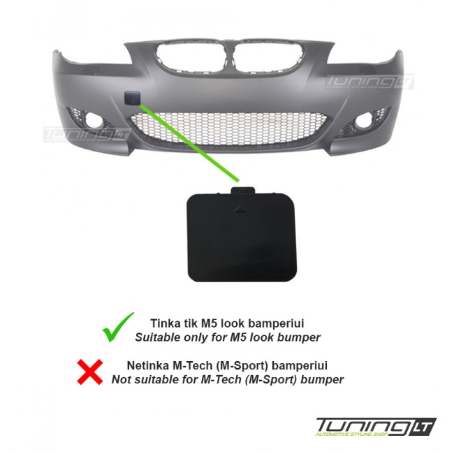 For BMW E60 / E61 front bumper M5 style, M look