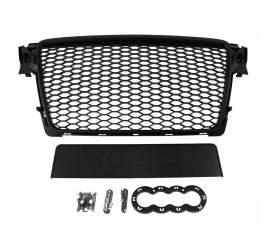RS-style front grille for Audi A4 B8 (08-12), matte black