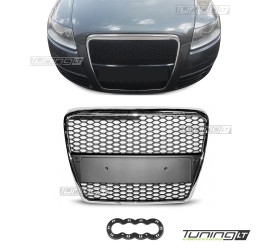 RS-design front grille for Audi A6 C6 (04-11), chrome...