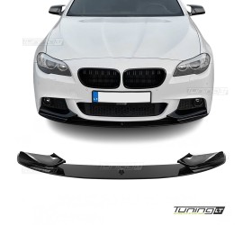 Performance front bumper spoiler for BMW F10 / F11, glossy black