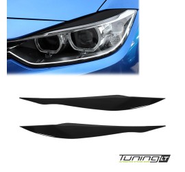 Headlights Eyebrows / Trims for BMW F30 / F31, glossy...