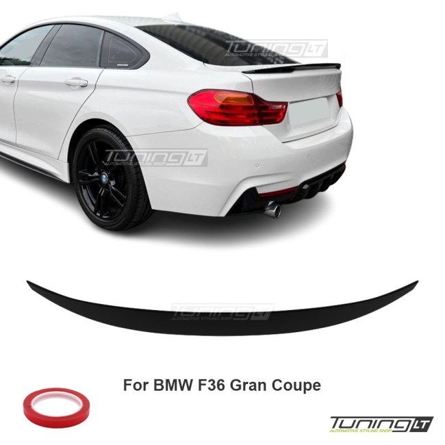 Performance Bagažinės Spoileris skirtas BMW F36 Gran Coupe, juodas blizgus Performance Bagažinės Spoileris skirtas BMW F36 Gran Coupe, juodas blizgus