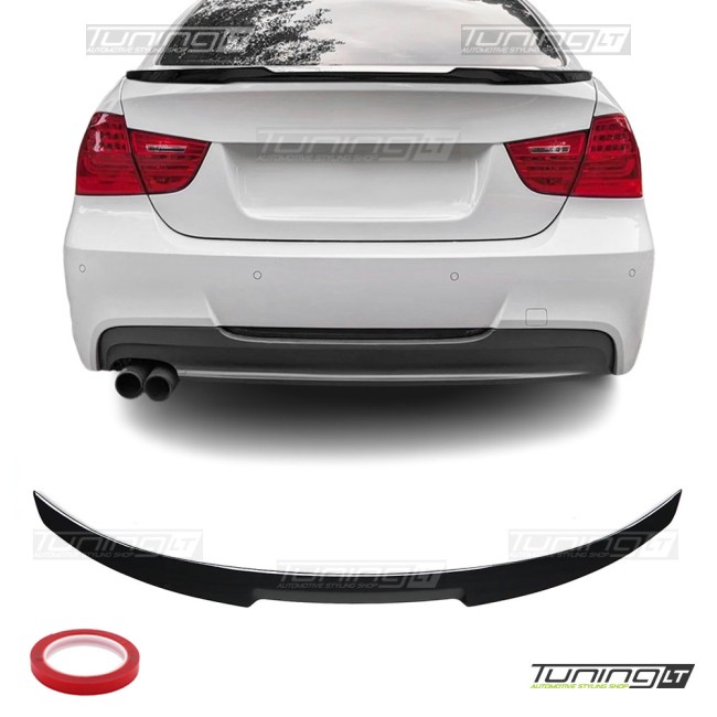 M4-style Bagažinės Spoileris skirtas BMW E90 (05-11), juodas blizgus M4-style Bagažinės Spoileris skirtas BMW E90 (05-11), juodas blizgus