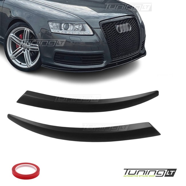 For Audi A6 C6 Headlights Eyebrows Eyelids