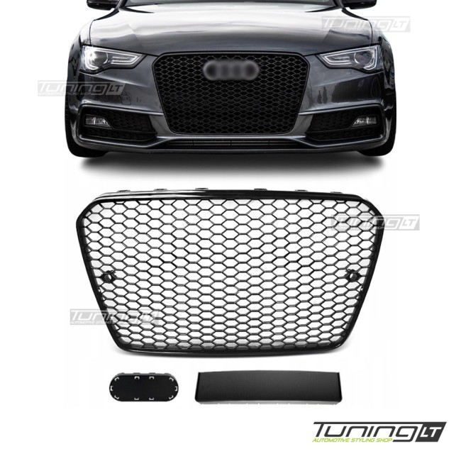 RS išvaizdos priekinės grotelės skirtos Audi A5 / S5 B8 (11-16)