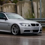 Front bumper Lip Spoiler for BMW E90 / E91 PRE-LCI (05-08) with M Sport, glossy black
