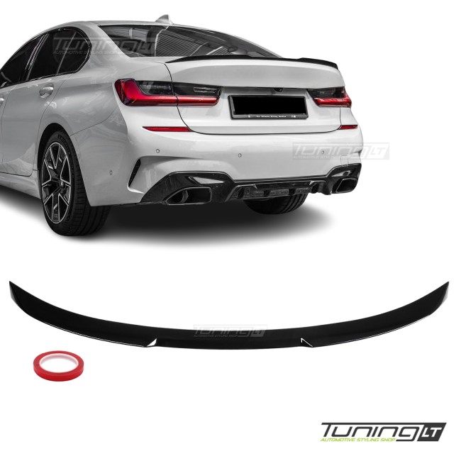M3 stiliaus Spoileris ant Bagažinės Dangčio skirtas BMW G20 / G80, juodas blizgus