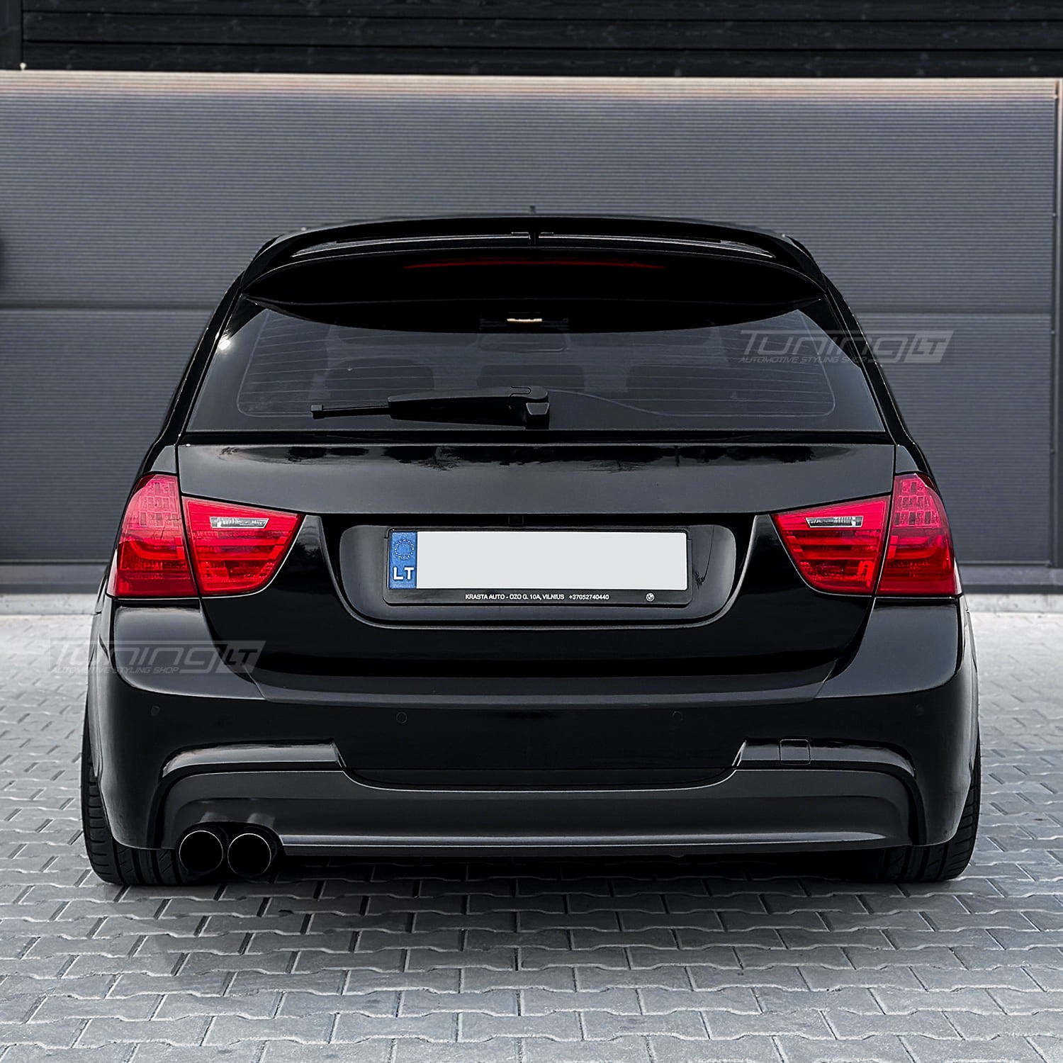 For BMW E91 Touring Performance Roof Spoiler, glossy black