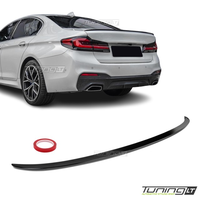 M5-style Spoileris ant Bagažinės dangčio skirtas BMW G30 / F90, juodas blizgus M5-style Spoileris ant Bagažinės dangčio skirtas BMW G30 / F90, juodas blizgus