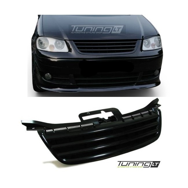For VW Caddy 2K / Touran 1T badgeless grille, black