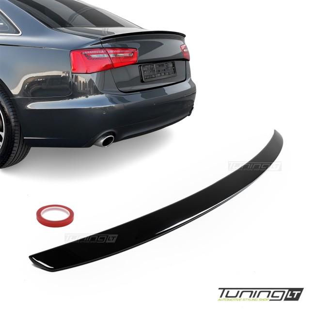 Bagažinės dangčio Spoileris skirtas Audi A6 C7 / S6 C7 (11-18), juodas blizgus