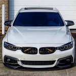 Headlights Eyebrows / Trims for BMW F32 / F33 / F36, glossy black