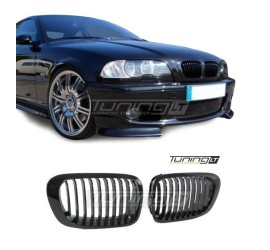 Kidney grille for BMW E46 coupe / convertible (99-03), glossy black