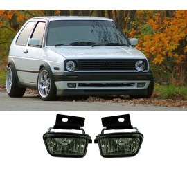 Fog lights for VW Golf MK2 / Jetta A2 with GL bumper, smoked
