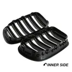 Performance dvigubos grotelės skirtos BMW F10 / F11 (10-17), juodos blizgios