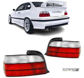 Tail lights for BMW E36 coupe / convertible (90-99), red+white 