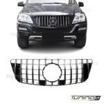 Priekinės grotelės style-GTR, skirtos Mercedes-Benz ML W164 (08-11), juodos + chromuotos